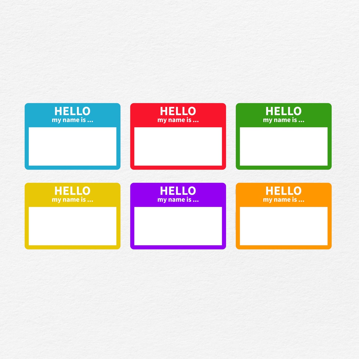 Yellow Hello Dog Tag with Name