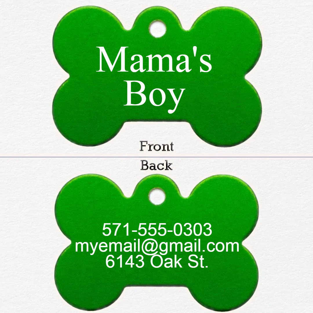 Green clearance dog tag