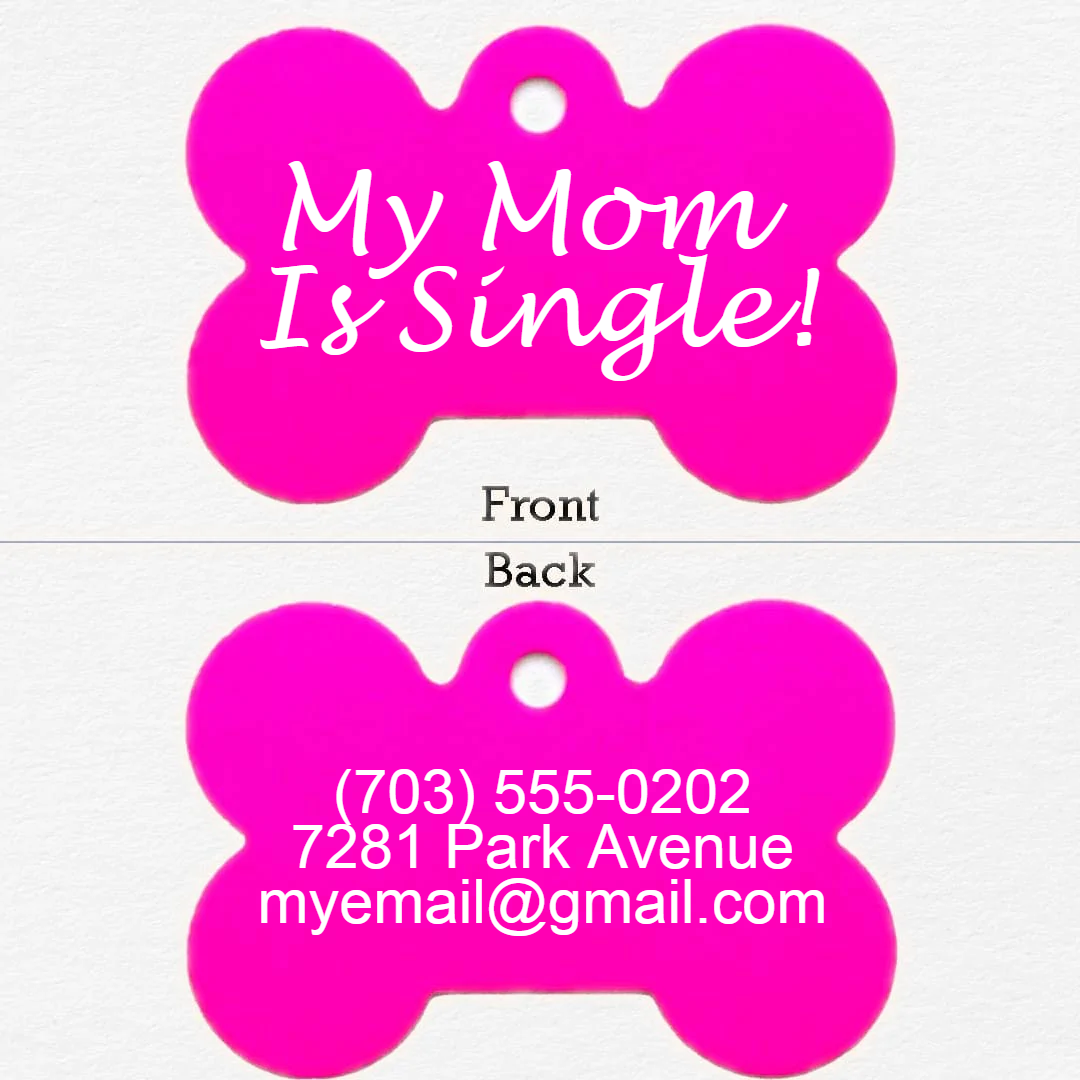 Pink Personalized Tag for Dogs