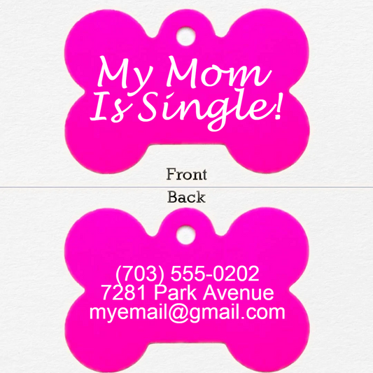 Pink Personalized Tag for Dogs