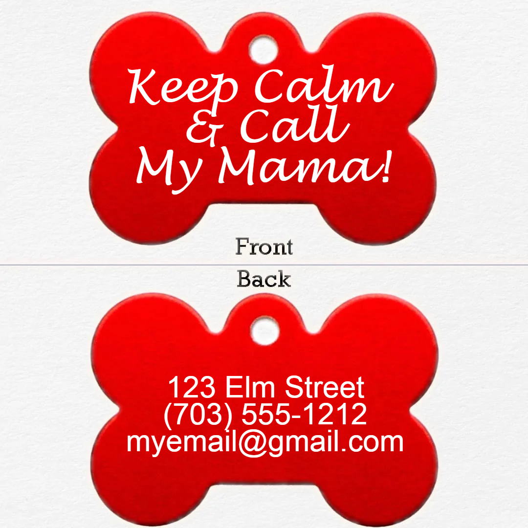 Red Personalized Tag for Dogs