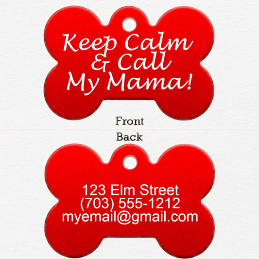 Red Personalized Tag for Dogs